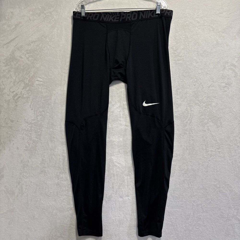 Nike Pro Dri-FIT Men's Compression Leggings Black 4XL Tall 4XLT Stretch Athletic